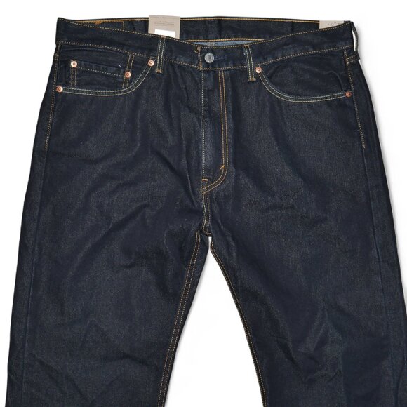 Levis 505 Men's Size 38x30 Jeans Regular Fit Straight Leg Dark Rinse Denim NWT - Picture 4 of 10